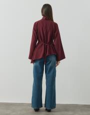 bordo double asimetrik tunik 4