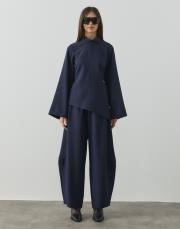 lacivert double asimetrik tunik