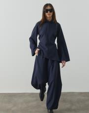 lacivert double asimetrik tunik 3