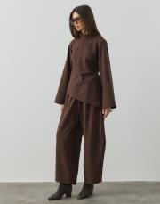acı kahve double asimetrik tunik 3