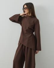 acı kahve double asimetrik tunik 4